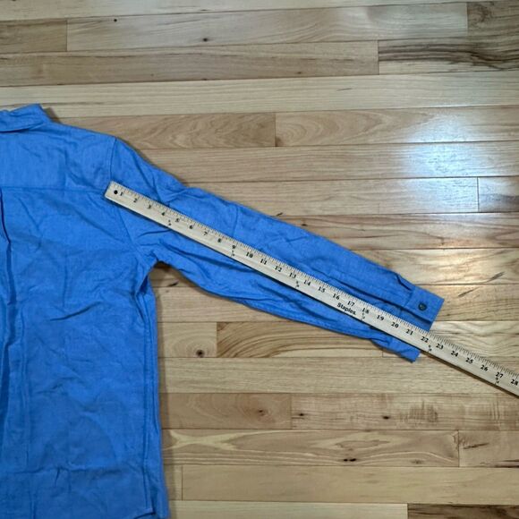 Eddie Bauer Womens Firelight Flannel Shirt Blue Size Small Tencel Outdoor - Picture 6 of 7